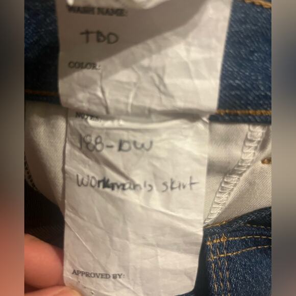 Re/Done Denim Retro Vintage Vibe Mini Skirt Womens Size 26 NWOT Preppy Minimal - Picture 4 of 8